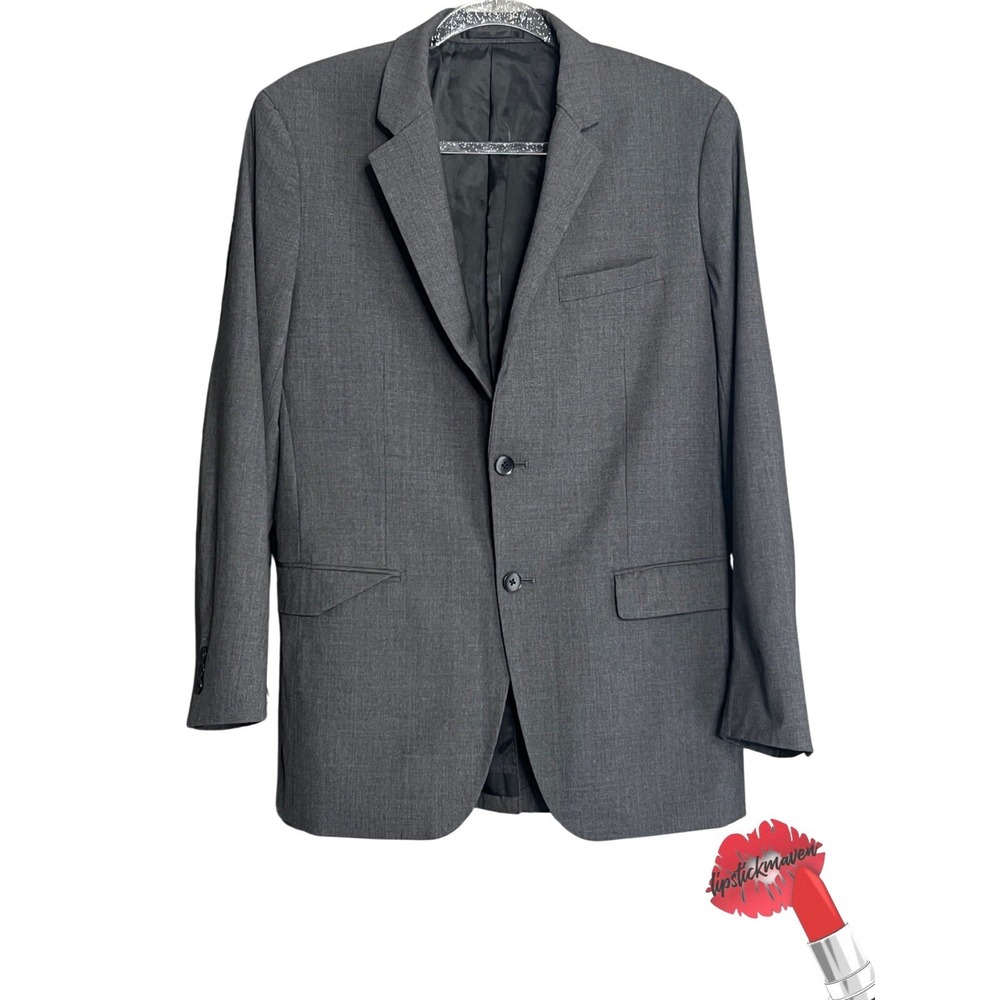 Theory Blazer Mens 40 Sports Coat Grey Wool‎ Regular Classic Jacket